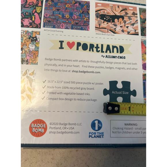 I ❤️ Portland 500 Piece Puzzle by Badge Bomb - BRAND NEW - Picture 3 of 6